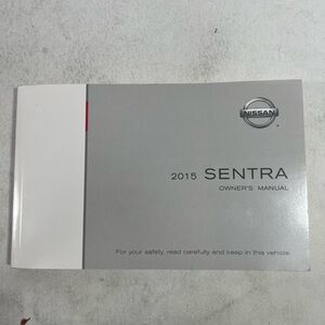 Nissan Sentra 2015 Owners Manual & Quick Reference Guide w/Black Case!